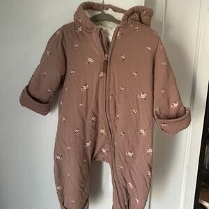 H&M Floral Brown Kids Footie